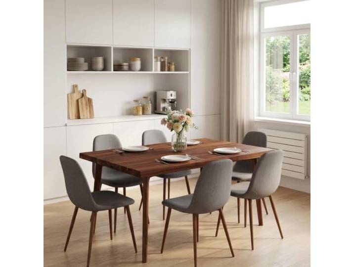 Favemtsl Tischplatte Massivholz Akazie 90x80x3,2cm Naturkante Dunkelbraun Edle Baumkante für Esszimmer und Arbeitsbereich. Die dunkle Holzmaserung verleiht jedem Raum eine warme Ausstrahlung.
