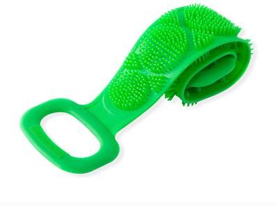 CreateConfidence Exfoliating Silicone Wet & Dry Body Scrubber Brush Green