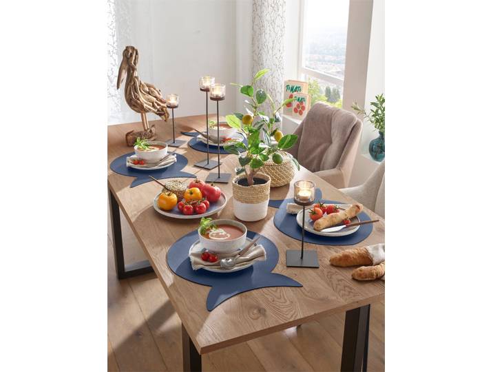 Platzset, rauchblau, B:45cm, 100% Polyurethan, Platzsets, Platzset