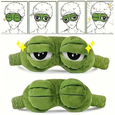 Uplifted Finds 3D Sad Frog Sleep Mask Natural Sleeping Eyeshade Cover 5 Pcs