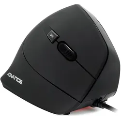 Advance Souris Filaire Ergonomique Vertical Plus (Noir) (Kabelgebunden), Maus, Schwarz