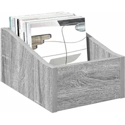 vidaXL LP Plattenbox (Platten), CD- & Schallplatten Aufbewahrung, Grau