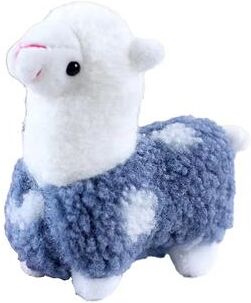DynamicDeals Fluffy Alpaca Plush Toy Keychain Pillow For Kids And Cute Room Decor blue 1pc