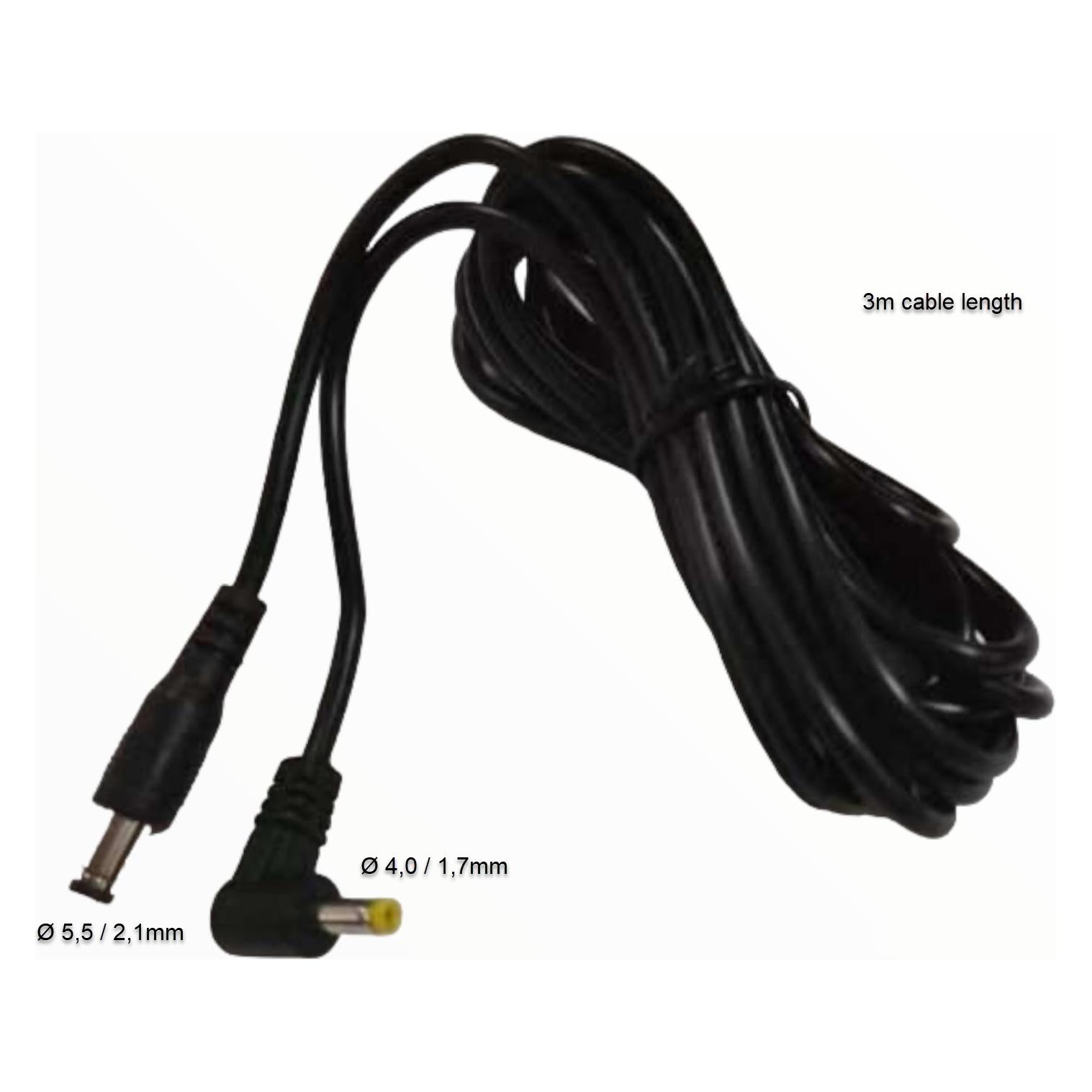 Allnet Ersatznetzteil zbh, Verlängerung DC 5,1mm Stecker--DC Stecker 4,1mm, 3m L (ALLDCVerlAdapter)