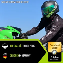 Broken Head Racing-Helm BeProud Light Carbon Grün - Limited Edition S (55-56 cm)