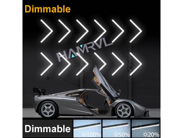 Indicateur de lumière de garage souterrain LED hexagonal, éclairage en flèche pour atelier, détails de décoration murale, Tube de lampe d'entreprise de magasin de gymnastique