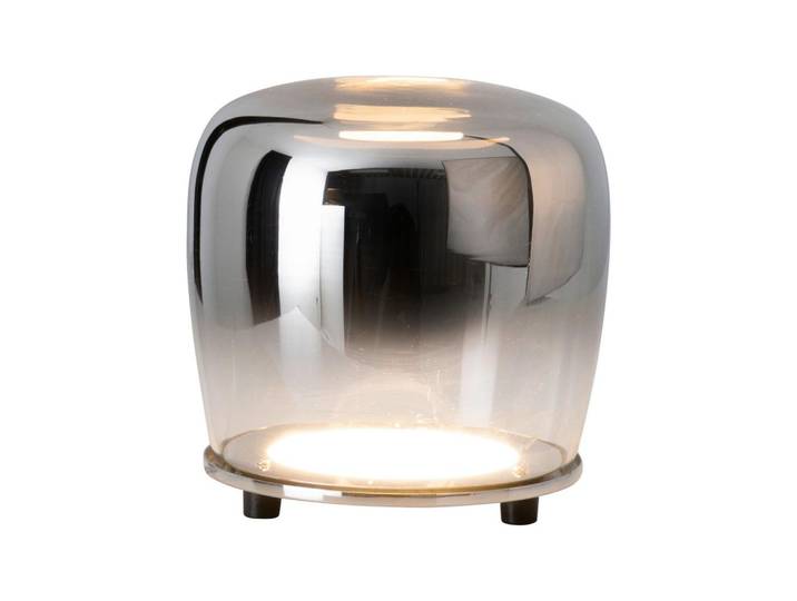 LED-Tischlampe Chromfarben mit Kippschalter