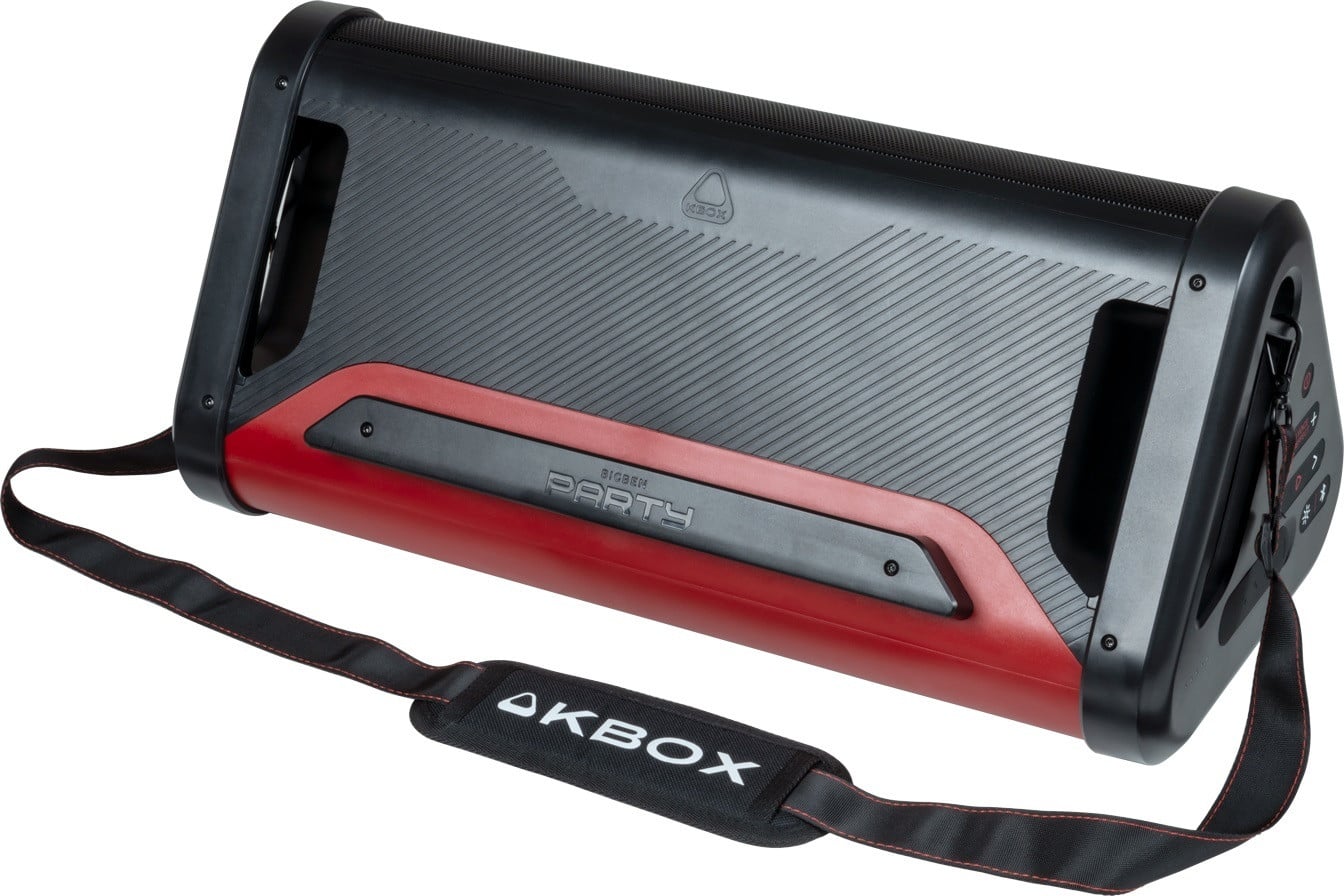BigBen PARTY Kbox IP AU387056 Draadloze party-luidspreker met Bluetooth, 20W en lichteffecten inclusief 2 microfoons