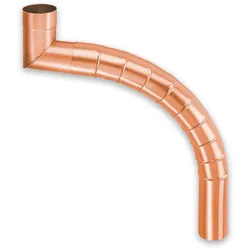 Gliederbogen Grömo Kupfer Ø100mm, gepresst, verschiedene Größen (Ausführung: Länge 1000-1095mm)