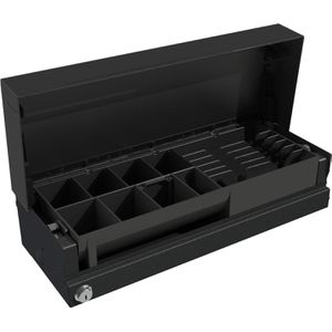 APG 460MOD03 Flip Lid Kassenschublade, 46 x 17 cm, 6 Schein- und 8 Münzfächer, elektrisch über RJ11