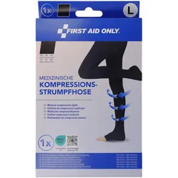 FIRST AID ONLY® Kompressionsstrumpfhose, offene Spitze schwarz Größe L 1 St.