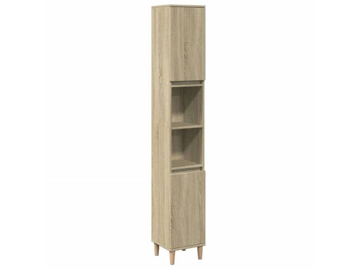 Bonne qualité - Armoire de rangement Armoire salle de bain et WC - BONNIE - chêne sonoma 30x30x190cm DECO M2729673