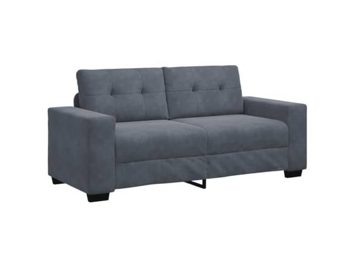 Todiikf Zweisitzer Sofa Samt Dunkelgrau Couch Polstersofa 180x77x82 cm Eleganter Zweisitzer aus Samt mit Armlehnen in Holzoptik für Wohnzimmer, Arbeitszimmer und modernen Empfangsbereich.