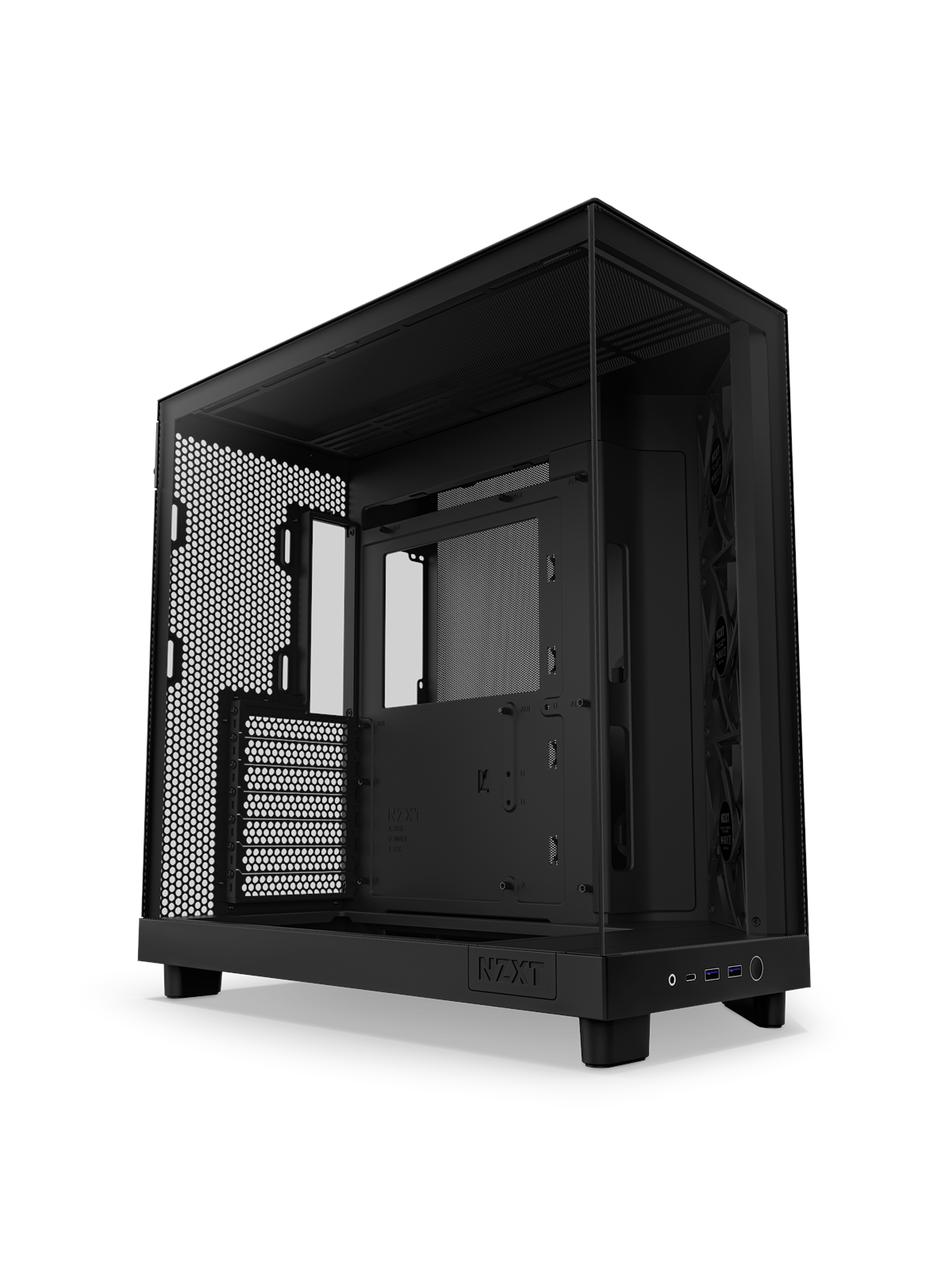 NZXT H6 Flow Compact Dual Chamber - Matte Black - Gehäuse - Miditower - Schwarz