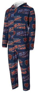 NFL Men's Shuffle Union Suit (Size S) Chicago Bears/Navy, Polyester,Spandex