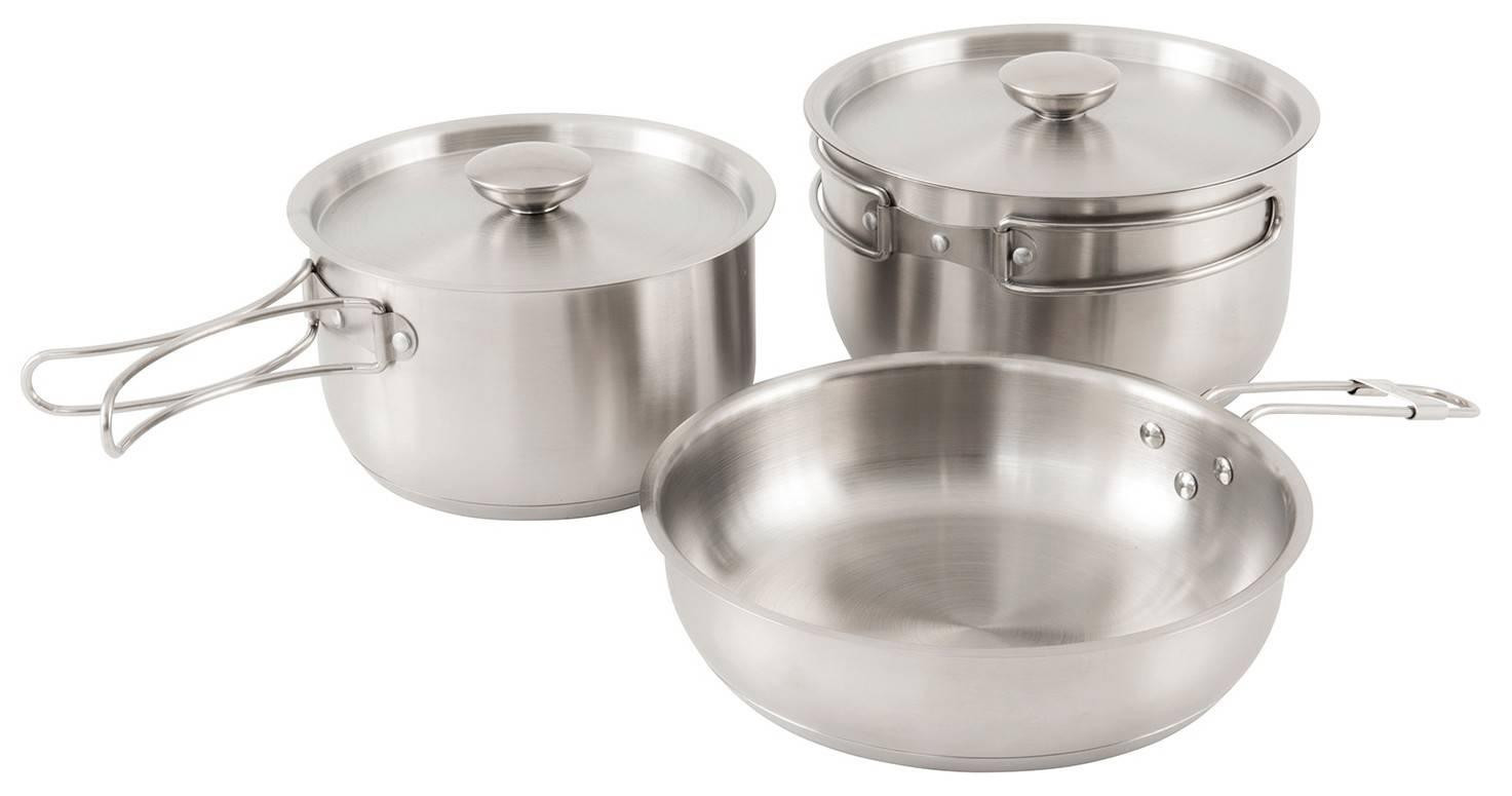 Outwell Inox Super M pannenset - Zilver