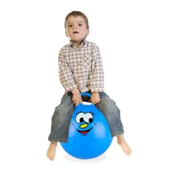 Relaxdays Hüpfball für Kinder Blau