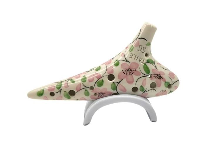 Ocarina en céramique SG Tune, performance professionnelle, 12 trous, ocarina portable, instruments de musique pour la méditation et la guérison, pour adultes