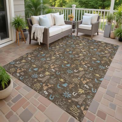 Addison Rugs Machine Washable Indoor/ Outdoor Cowboy Ranch Chantille Rug