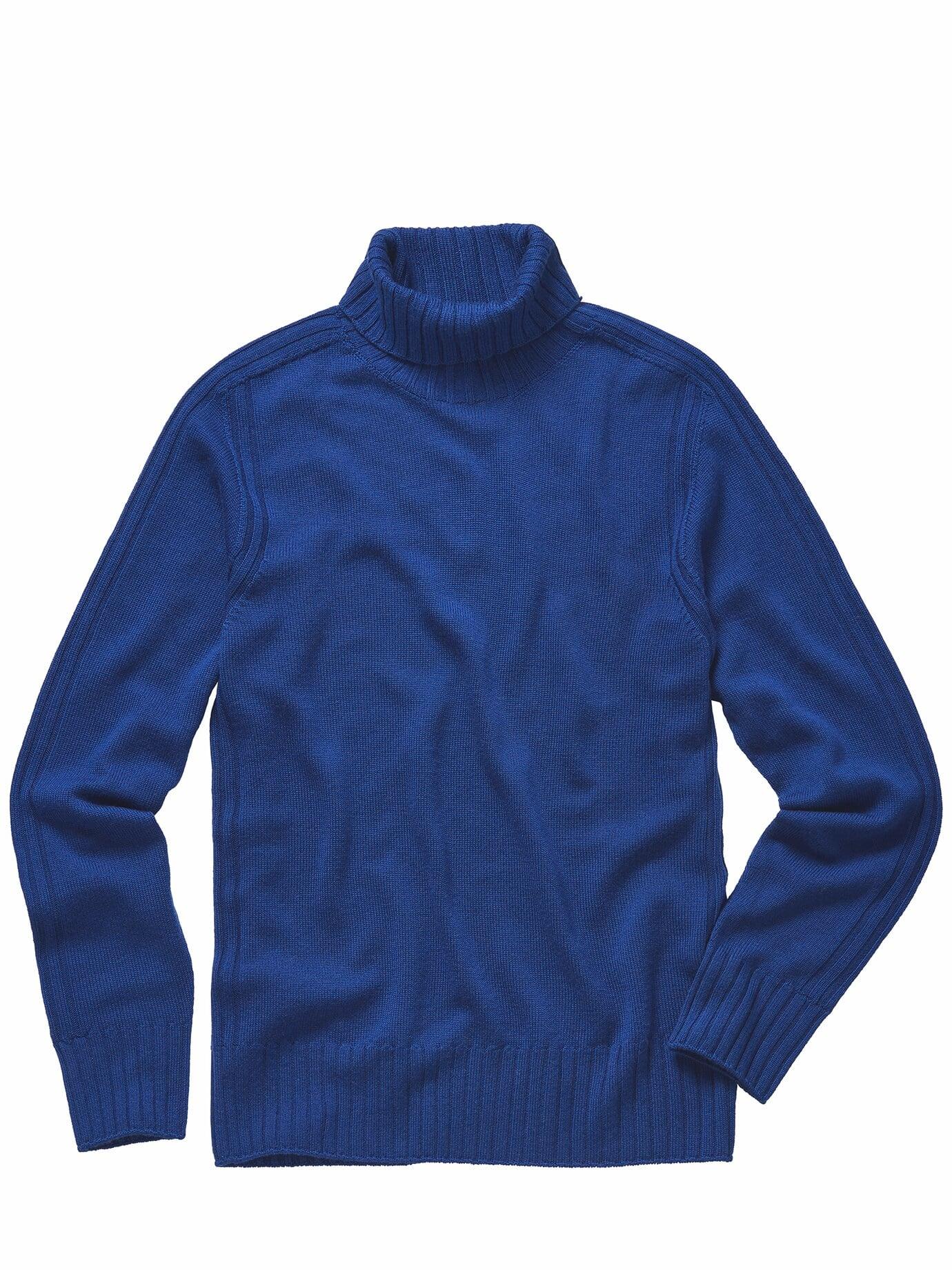 Mey & Edlich Herren Architettura-Rolli Blau 100 % Schurwolle
