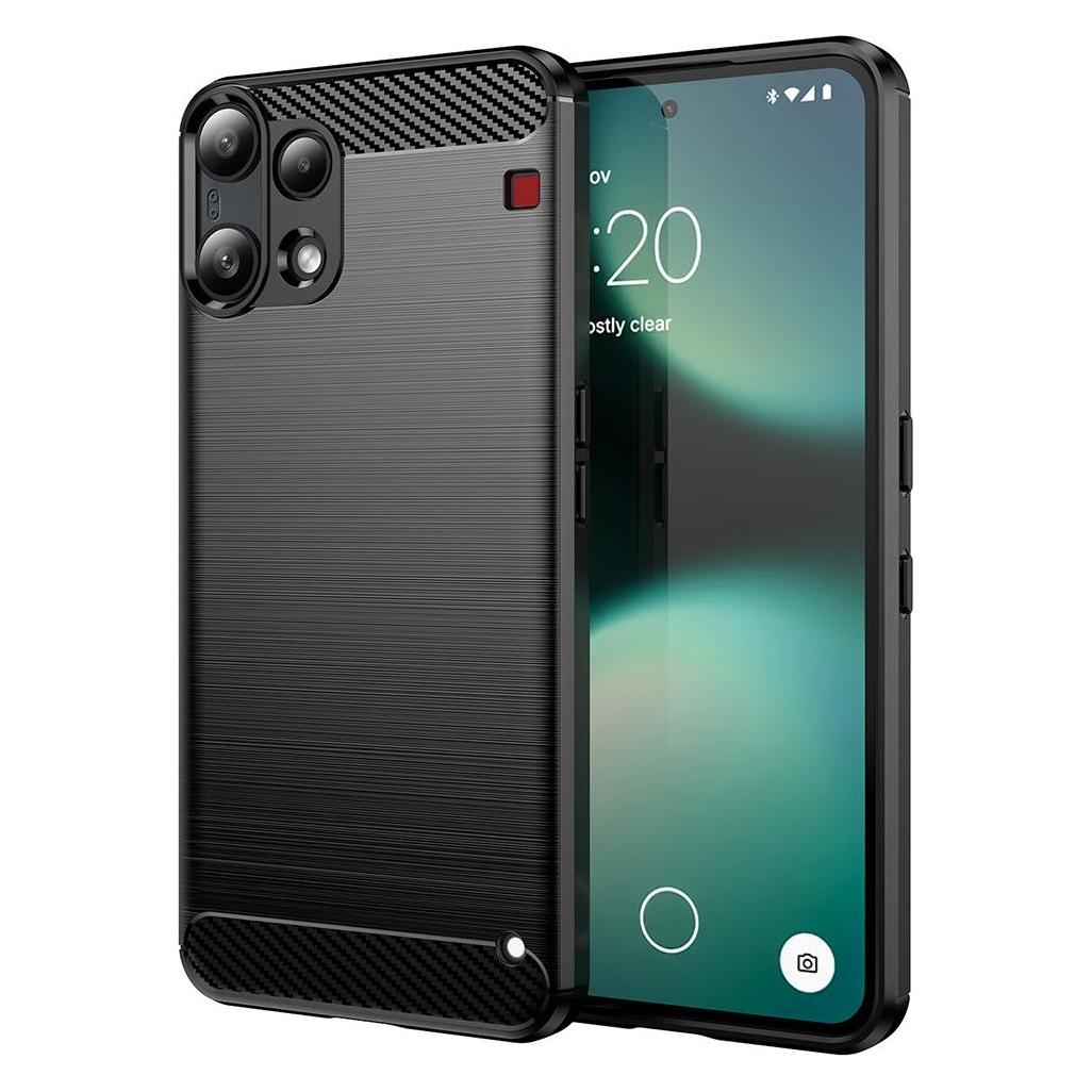 Techsuit - Carbon Silicone - Nothing Phone (3a) Lite - Black (Nothing Phone (3a)) (65606140)