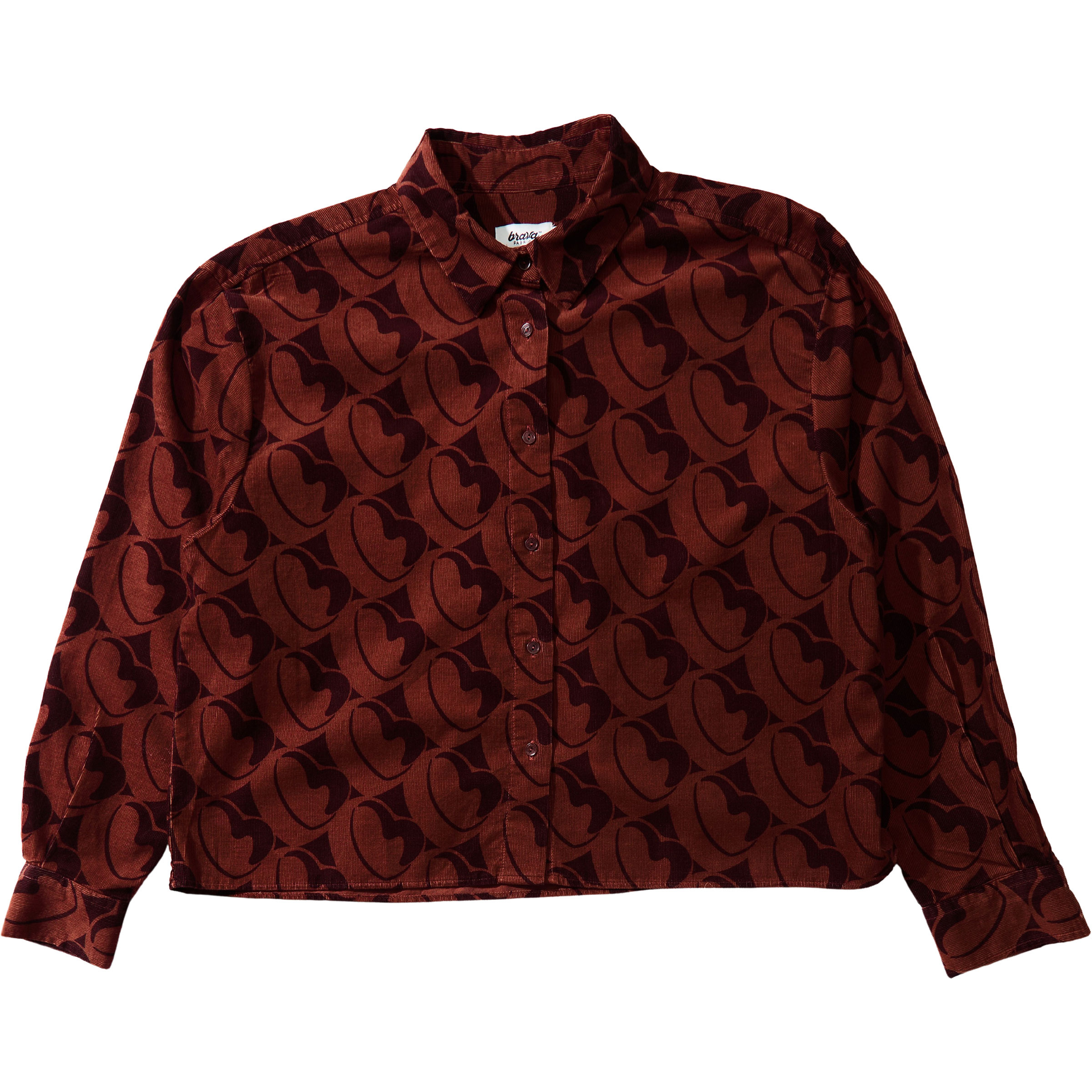 Brava Fabrics Bombon Babycord Boxy Damen Blusen braun Größe XS Lifestyle Widerstandsfähig