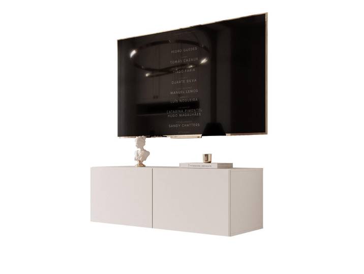 Idohome Tv-Lowboard kaschmir, hängend mit LED-Beleuchtung, Kaschmir, Rechteckig, 100x36x40 cm, Wohnzimmer, TV Möbel, Lowboards, Lowboards stehend