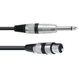 OMNITRONIC Adapterkabel XLR(F)/Klinke mono 5m sw