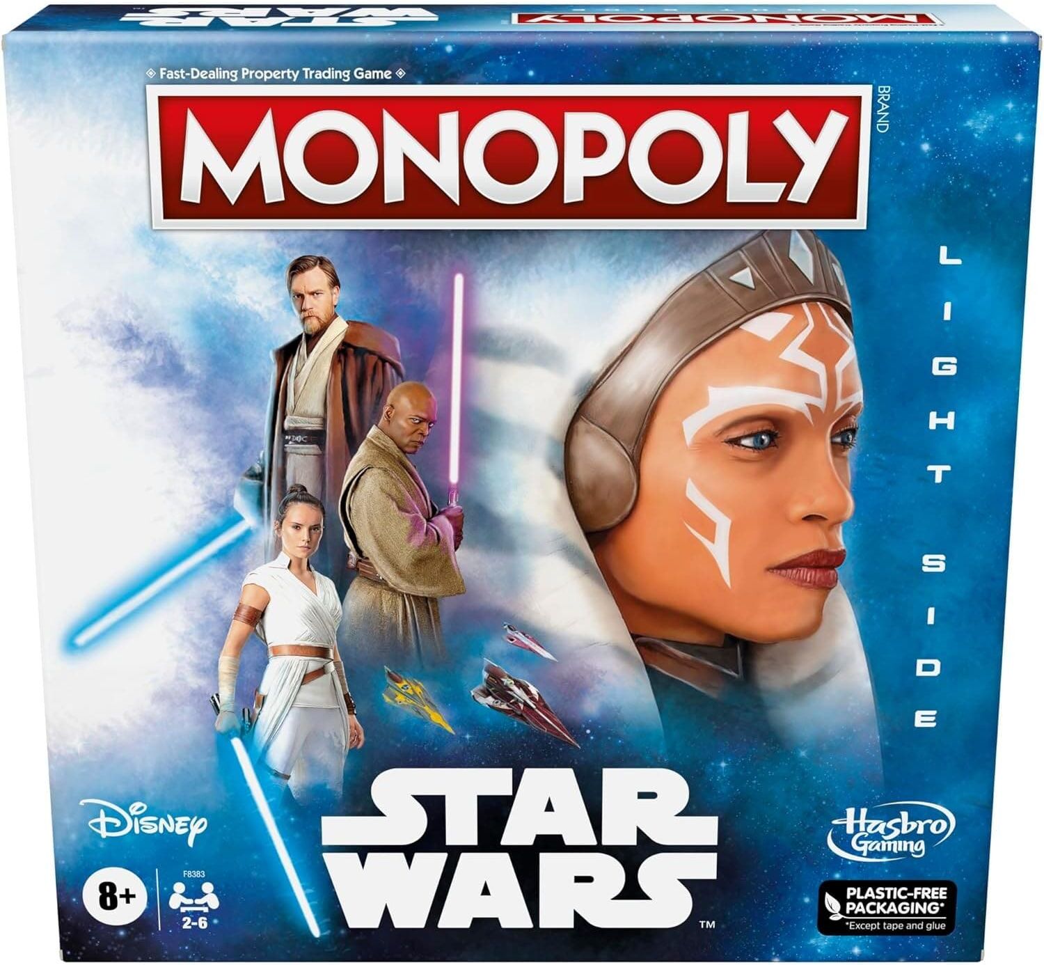 Gadcet UK Monopoly: Star Wars Light Side Edition – Jedi Board Game for 2-6 Players, Family Fun