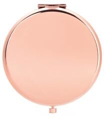 Fusion Finds Double Sided Compact Makeup Mirror Round Travel Makeup Mirror Portable Pocket Beauty Mirror rose Gold