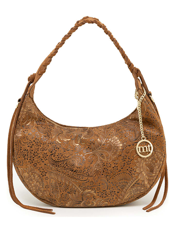 Mia Tomazzi Leder-Henkeltasche "Biancospini" in Camel - (B)32 x (H)25 x (T)13 cm - onesize