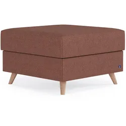BRUNO Hocker 70x70 in Hazelnut Rot-Braun | Gemütliche Ablage und praktische Aufbewahrung