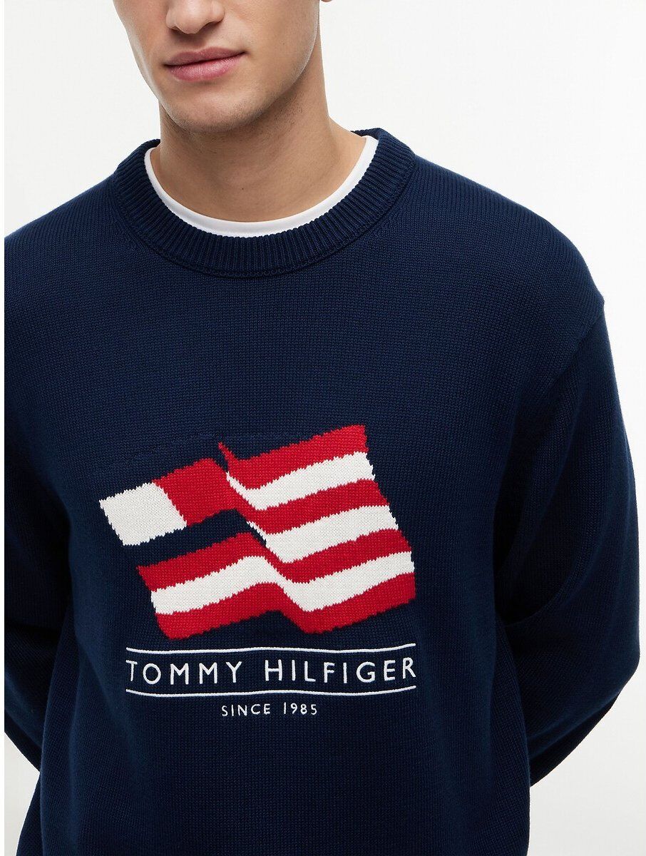 TOMMY HILFIGER Pull col rond en grosse maille