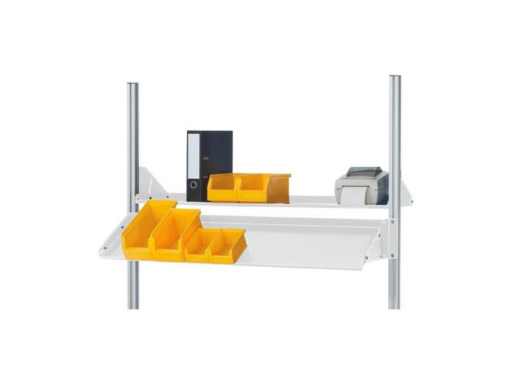RAU Ablageregal Rau Metallablage neigbar E, B1500(1360)xT300xH160mm, RAL7035