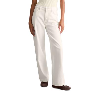 Weite Jeans MARC O'POLO DENIM "aus Rigid Denim", Damen, Gr. 29, Länge 32, weiß, Obermaterial: 100% Baumwolle, unifarben, normal, Jeans