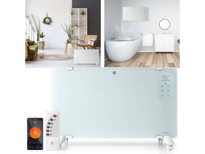 WLAN-Smart-Konvektor-Heizung, mit App, für Google Home/Amazon Alexa, IP24, 2.000 Watt