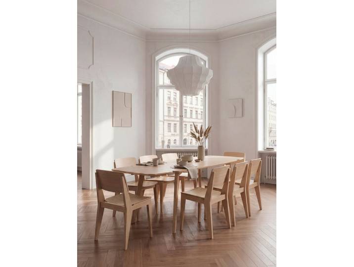 Cinas Esszimmer-Set Elvo, (8-St), Designmöbel, Qualitätsmöbel, Dänisches Design, Holzmöbel