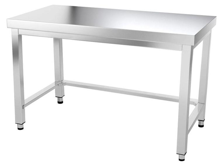 Arbeitstisch aus Edelstahl, 1400 x 500 mm, mit verstärkter Konstruktion - GOLDINOX