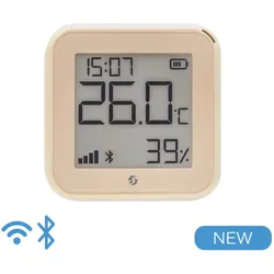 Shelly H&T Gen. 3 Temperatur- & Luftfeuchtigkeitssensor - Temperatur und Luftfeuchtigkeitssensor mit WLAN und Bluetooth - in der Farbe "Mocha"
