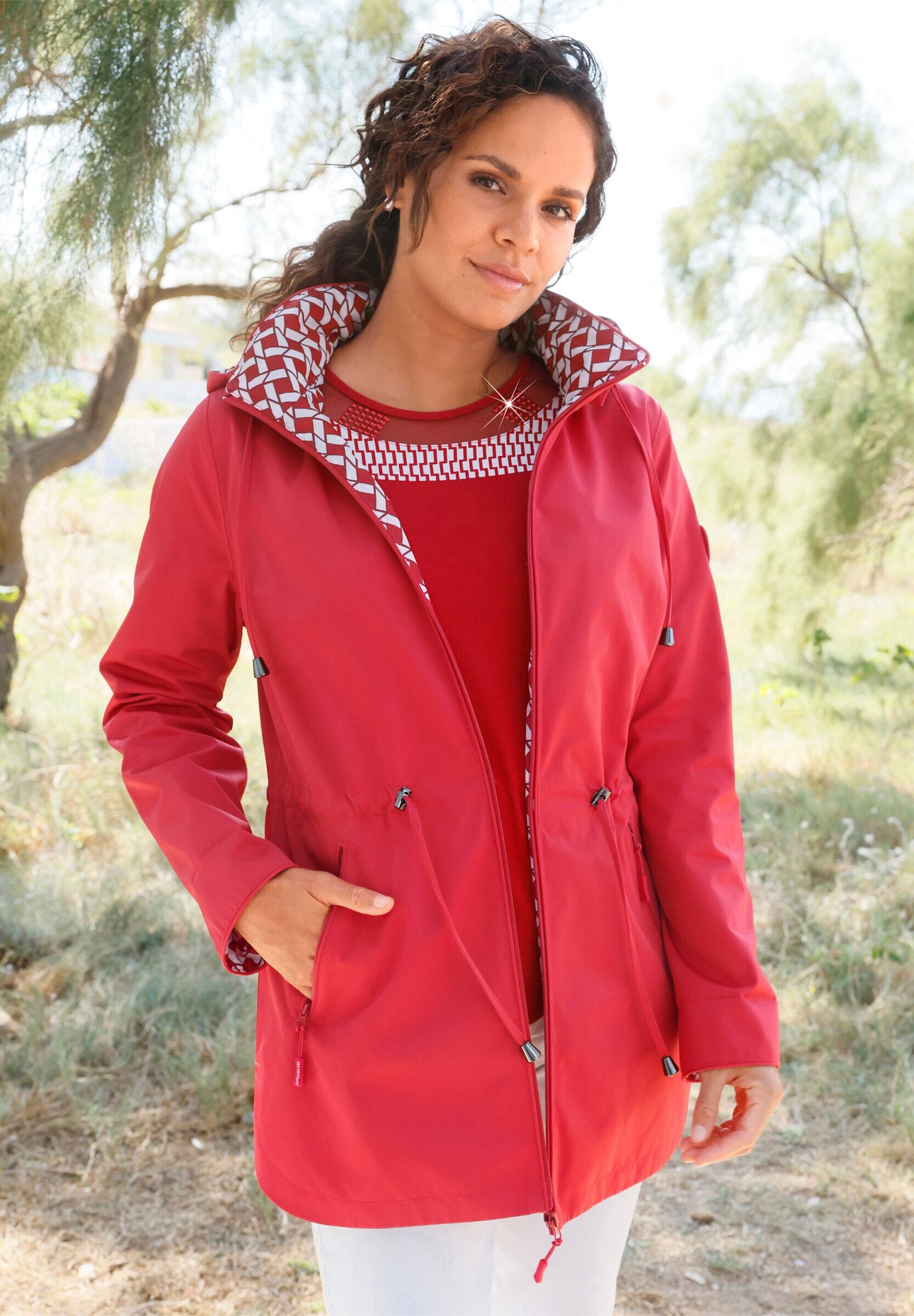Funktionsjacke WITT "Funktionsjacke Funktionsjacke mit innovativer Ausrüstung", Damen, Gr. 26, rot, Web, Stoff, , Sportlich, Jacken Funktionsjacke