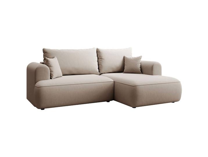 ECKSCHLAFSOFA Ovo Mini Beige Easy-Clean-Samtbezug
