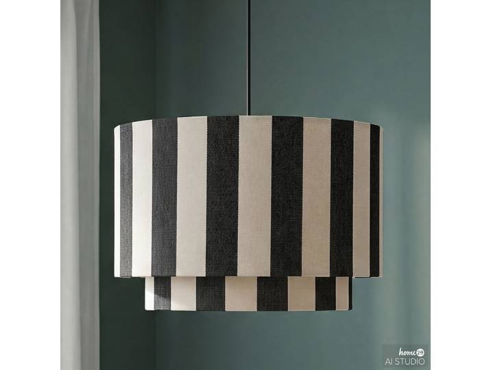 Suspension SELEN Ø 45cm Noir/Noir Polyester E27