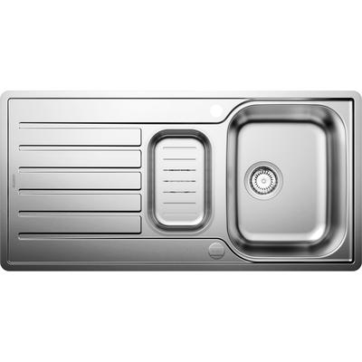 Edelstahlspüle BLANCO "LANTOS II 6 S-IF", silber (edelstahl), B:100cm H:18cm T:50cm, Edelstahl, Küchenspülen