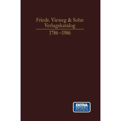 Friedr. Vieweg & Sohn Verlagskatalog, Taschenbuch von Frank Lube, Vieweg & Teubner, 978-3-322-99063-1