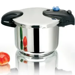 Kitchen Move Bajonett-Schnellkochtopf ILLICO Ø24cm 10L Edelstahl Silber