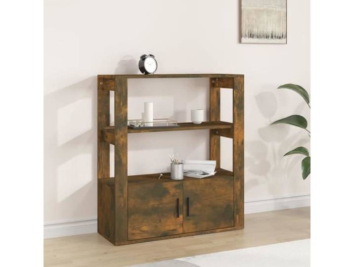 Buffet - MOTHINESSTO - LY3191 - Chêne fumé - Bois d'ingénierie - 80x30x90 cm