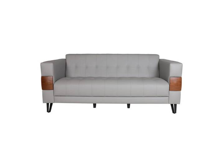 JVmoebel 3-Sitzer Graues Kunstledersofa mit elegantem Design und hohem Komfort, 1 Teile, Made in Europa