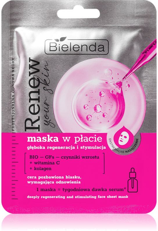 Bielenda Renew Your Skin masque tissu effet régénérant 18 g