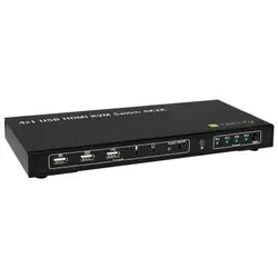 Techly IDATA-KVM-HDMI4U Tastatur/Video/Maus (KVM)-Switch Schwarz