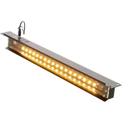 Dsit 19” Design LED Beleuchtung - White mit Sensor, Serverschrank Zubehör, Schwarz